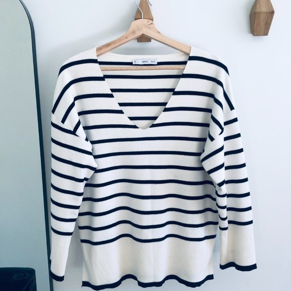 MANGO - Oversized striped sweater - Picture 4 of 10